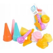Zabawki do piasku - Komplet do piasku 10el Lody w siatce ARTYK 158919 ART - miniaturka - grafika 1