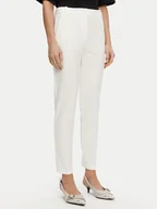 Spodnie damskie - PINKO Spodnie materiałowe 100155 A1L4 Z05 Biały Regular Fit - miniaturka - grafika 1
