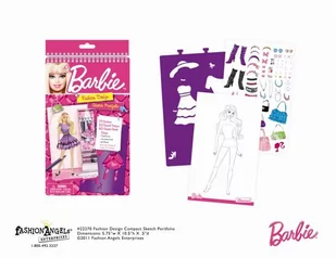 FASHION Angels Angels, Barbie, szkicownik Projektowanie mody - Zabawy w naśladowanie dorosłych - miniaturka - grafika 1