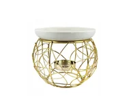 Świeczniki - Kominek na olejek wosk zapachowy świecznik złoty - miniaturka - grafika 1