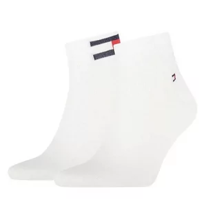 Tommy Hilfiger Skarpetki Stopki Białe 2 Pary Men Quarter 2P Flag 701223929-003 43/46 - Skarpetki męskie - miniaturka - grafika 1
