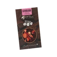 Czekolada - Czekolada deserowa bez cukru M.Pelczar Chocolatier z truskawkami 45g - miniaturka - grafika 1