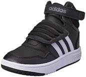 Buty dla chłopców - adidas Chłopięce unisex dzieci obręcze Mid 3.0 Ac I sneakersy, rdzeń czarny FTWR biały szary sześć, 3 UK dziecko - miniaturka - grafika 1