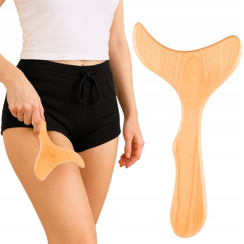 Ręczny drewniany masażer antycellulitowy łopatka do masażu ciała nóg pleców