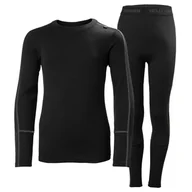 Pozostała odzież narciarska - Helly Hansen Lifa Merino Midweight, zestaw, junior, czarny - miniaturka - grafika 1