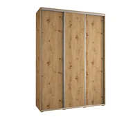 Szafy - Szafa przesuwna wysoka Davos 1 180 gł. 45 artisan + artisan + srebrny - miniaturka - grafika 1