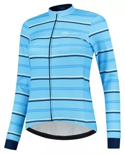 Kurtki damskie - Damska Kurtka Rowerowa  Rogelli Stripe | Blue/White - Rozmiar S - grafika 1