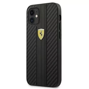 Ferrari FESNECHCP12SBK iPhone 12 mini 5,4" czarny/black hardcase On Track PU Carbon - Etui i futerały do telefonów - miniaturka - grafika 1