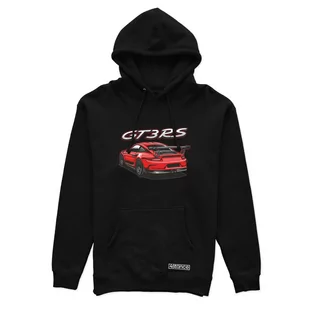 Czarna bluza z kapturem PORSCHE 911 GT3 RS-S - Odzież do sportów motorowych - miniaturka - grafika 1