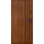 Drzwi zewnętrzne - PANTOR Drzwi stalowe zewnętrzne wejściowe Avinion 72 złoty dąb 80 lewe - miniaturka - grafika 1