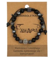 Bransolety męskie - Bransoletka męska z naturalnych kamieni - miniaturka - grafika 1