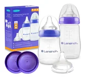 Butelki dla niemowląt - LANSINOH NATURA WAVE ZESTAW STARTOWY BUTELKI DO KARMIENIA - miniaturka - grafika 1
