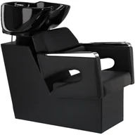 Myjki fryzjerskie - Myjnia myjka fryzjerska barberska Gaja Black do salonu fryzjerskiego barberskiego ruchoma misa ceramiczna armatura bateria słuchawka - miniaturka - grafika 1