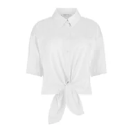 Koszule damskie - Damska Koszula GUESS SS BOWED JUNE SHIRTS W3GH71WE2Q0-G011 – Biały - miniaturka - grafika 1