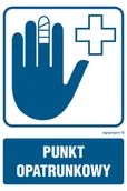 Systemy ekspozycyjne i znaki informacyjne - RF005 PUNKT OPATRUNKOWY, FN - FOLIA SAMOPRZYLEPNA; (250X375MM) - miniaturka - grafika 1