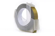 Etykiety do drukarek - Taśma 3D JetWorld Zamiennik Dymo Biały na Złotym (do wytłaczania, emboss) 9mm x 3m (S0898190) (10szt.) - miniaturka - grafika 1
