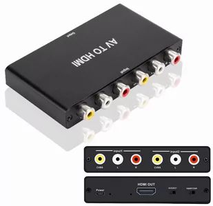 Konwerter Adapter Switch z analogowego 2x AV RCA CVBS do cyfrowego HDMI - Inne akcesoria audio-wideo Konwerter Adapter Switch z analogowego 2x AV RCA CVBS do cyfrowego HDMI - Inne akcesoria audio-wideo - miniaturka - grafika 1