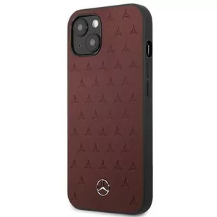 Mercedes MEHCP13MPSQRE iPhone 13 6,1" czerwony/red hardcase Leather Stars Pattern - Etui i futerały do telefonów - miniaturka - grafika 2