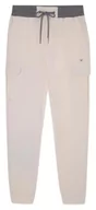 Spodenki męskie - Hackett London Męskie spodnie Cargo Jogger Casual Pants, beżowy (Ecru), L - miniaturka - grafika 1