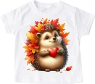 Koszulki dla dziewczynek - Koszulka z jeżem - wzór jeż60 - miniaturka - grafika 1