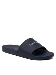 Klapki i japonki męskie - Calvin Klein Jeans Klapki Pool Slide HM0HM00455 Granatowy - grafika 1