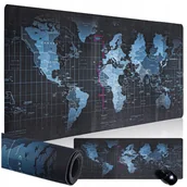 Podkładki pod mysz - Podkładka pod mysz myszkę klawiaturę na biurko mapa świata 80x30 cm - miniaturka - grafika 1