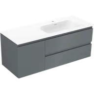 Szafki łazienkowe - Mexen Orio szafka łazienkowa 120 cm z umywalką Vela prawą, 2S, 1D, grafit mat/biała mat - 91A13-12047-3-BBFFF66-W23P01 - miniaturka - grafika 1