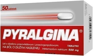 POLPHARMA Pyralgina 500 mg x 50 tabl |  OD 199 PLN! - Przeziębienie i grypa - miniaturka - grafika 1