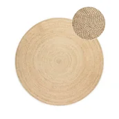 Dywany - Okrągły dywan z juty dwustronny w kolorze kości słoniowej ø 140 cm Braided – Hanse Home - miniaturka - grafika 1