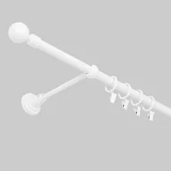 Karnisze - Karnisz pojedynczy 16 mm biały błysk 200 cm żabka paola - miniaturka - grafika 1