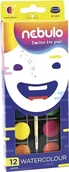 Przybory szkolne - Farby akwarelowe 12 kolorów NEBULO - miniaturka - grafika 1