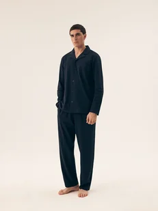 Piżama męska Mos Henderson granatowy XL - Piżamy damskie - miniaturka - grafika 1