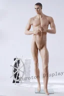 Manekiny wystawowe - Manekin męski MH-2. Kolor skóry stojący elegancki szyk nowoczesna wymodelowana fryzura - miniaturka - grafika 1