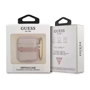 Guess  GUA2HHTSP AirPods cover różowy/pink Strap Collection - Akcesoria do słuchawek - miniaturka - grafika 3
