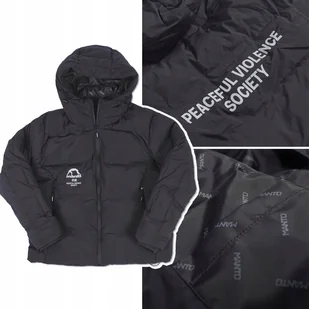 Kurtka Puchowa Zimowa Męska Manto Society Czarna R. Xxl - Moda i Uroda OUTLET - miniaturka - grafika 1