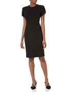 Sukienki - Calvin Klein Damska sukienka koktajlowa bez rękawów, dopasowana, czarna, 34 - miniaturka - grafika 1