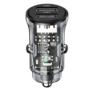 USAMS Ład. sam. C31 3A 2xUSB-A Fast Charge czarny/black CC162CC01(US-CC162) - Ładowarki samochodowe - miniaturka - grafika 10