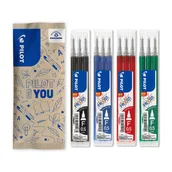 Wkłady do długopisów - Mega zestaw 12x wkład PILOT Frixion 0,5 mix kolor - miniaturka - grafika 1