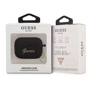 Guess GUAPLSCHSK AirPods Pro cover czarny/black Silicone Charm Collection - Akcesoria do słuchawek - miniaturka - grafika 3