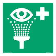 Systemy ekspozycyjne i znaki informacyjne - AE011 PRYSZNIC DO PRZEMYWANIA OCZU, TS - PŁYTA TD FOTOLUMINESCENCYJNA; (350X350MM) - miniaturka - grafika 1