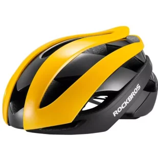 Kask rowerowy Rockbros 10110004006 rozmiar M - żółto-czarny - Kaski rowerowe - miniaturka - grafika 1