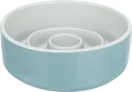 Miski dla psów - Trixie Slow Feeding, miska ceramiczna, dla psa/kota, szaro/niebieska, 1,1 l/ 17 cm, spowalniająca jedzenie - miniaturka - grafika 1