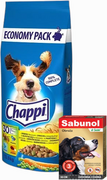 Artykuły przeciw pasożytom - CHAPPI 13,5kg - sucha karma dla psów z drobiem i warzywami + Sabunol - ozdobna czarna obroża przeciw pchłom i kleszczom dla psa 50 cm - miniaturka - grafika 1