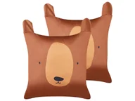 Poduszki dekoracyjne - 2 poduszki dekoracyjne dla dzieci misie bawełniane 45 x 45 cm brązowe TEDDYBEAR - miniaturka - grafika 1