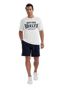 DeFacto Męskie krótkie spodnie do biegania, wygodne, krótkie spodnie sportowe dla mężczyzn, uniwersalne krótkie spodnie dla mężczyzn, wysokiej jakości spodnie męskie do uprawiania sportu, grantowy, M - Spodnie męskie - miniaturka - grafika 1