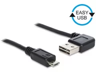 Kable USB - Delock Kabel Usb A(m) - micro B(m) 0,5m czarny kąt - miniaturka - grafika 1