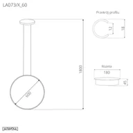 Lampy sufitowe - Lampa wisząca Ledowe okręgi No.1 X Φ60cm in 4k biała Altavola Design - miniaturka - grafika 1
