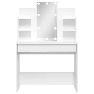 Toaletka z oświetleniem LED, biała, 96x40x142 cm  Lumarko! - Toaletki - miniaturka - grafika 6
