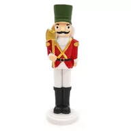 Ozdoby bożonarodzeniowe - Dziadek do orzechów figurka bożonarodzeniowa żołnierz zielony 14 cm - miniaturka - grafika 1