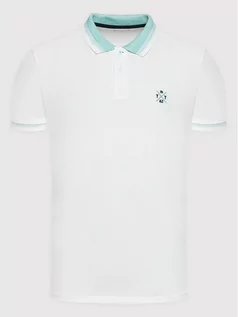Koszulki męskie - Tom Tailor Polo 1031604 Biały Regular Fit - grafika 1